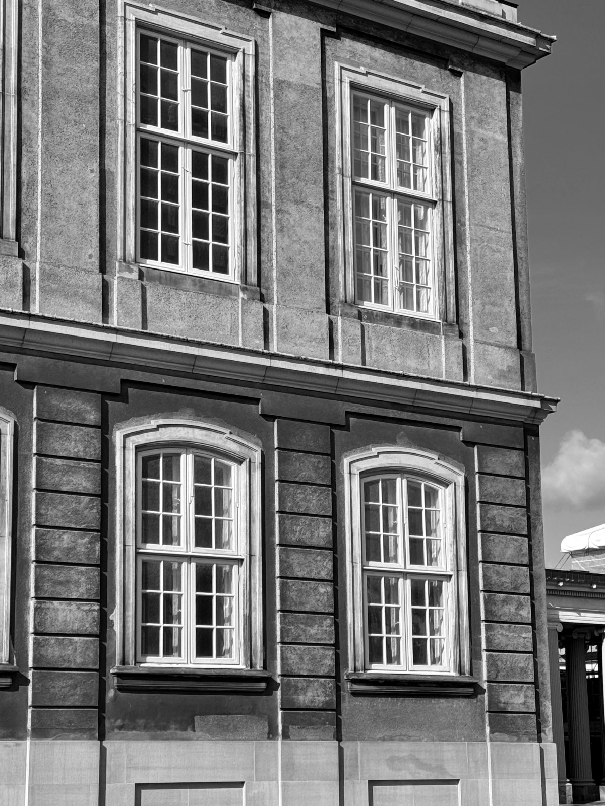 Window facade in Copenhagen — black and white