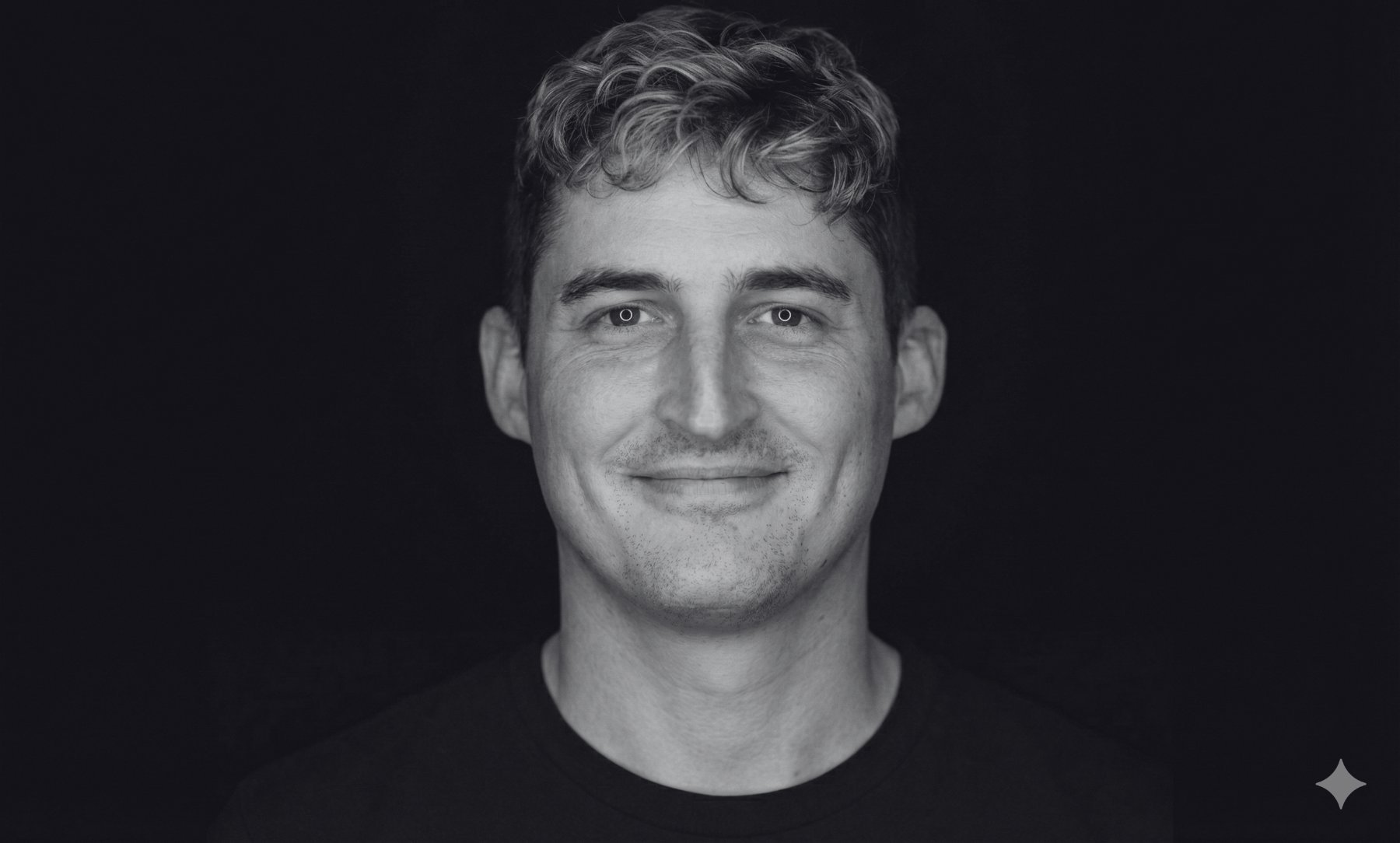 Nicolas — Founder & CEO, black and white portrait